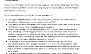 Jak bezpiecznie zrezygnować z sanatorium bez strat finansowych